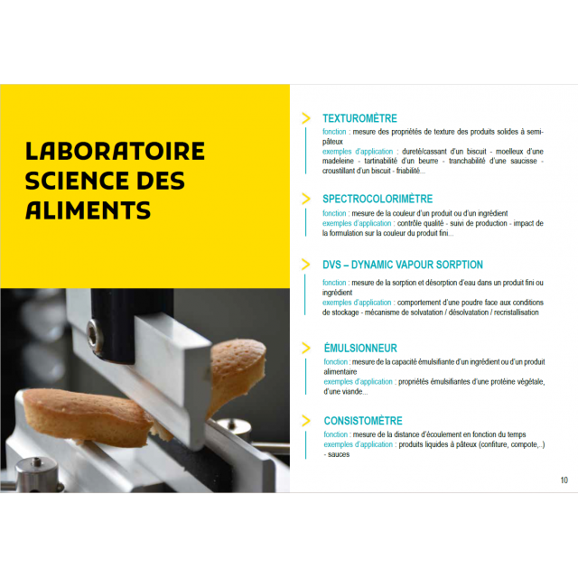 Laboratoire science des aliments ADRIA