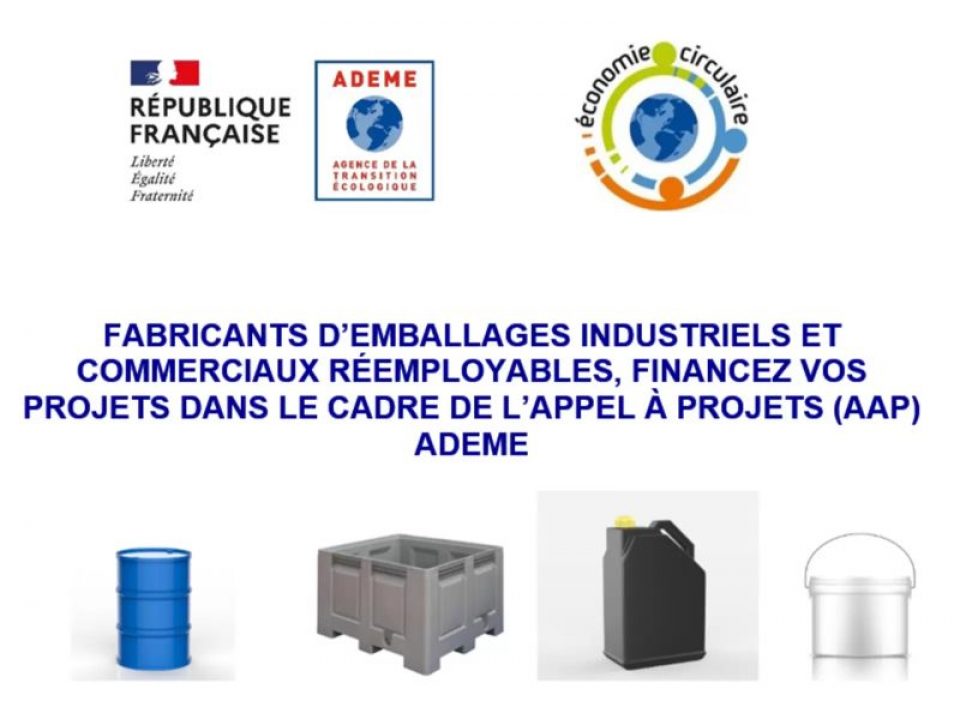 Appel à projets pour développer des emballages industriels réemployables
